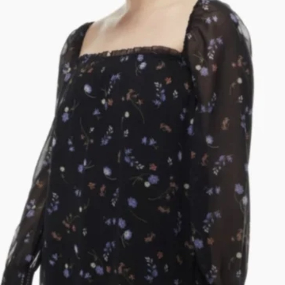 Wilfred Floral Sheer Blouse